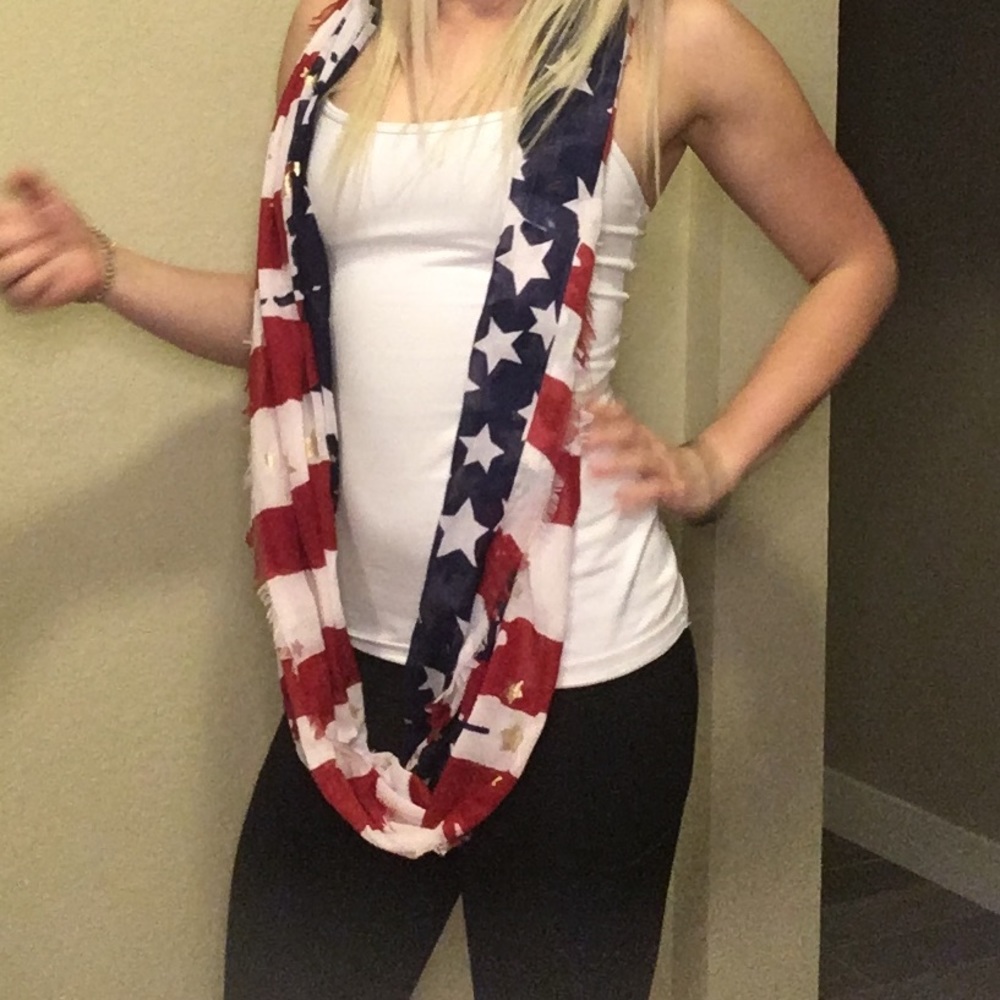 American flag design infinity scarf